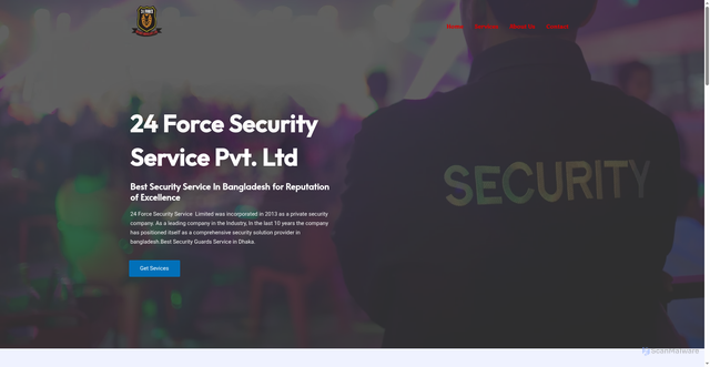 Security scan screenshot of https://24forcesecuritybd.com/