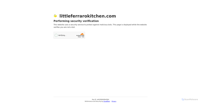 Security scan screenshot of https://littleferrarokitchen.com