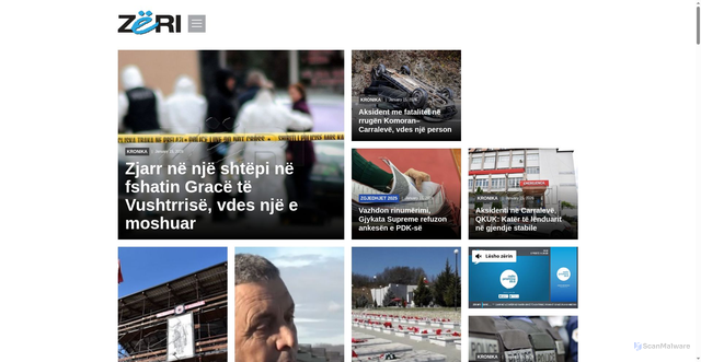 Security scan screenshot of https://zeri.info