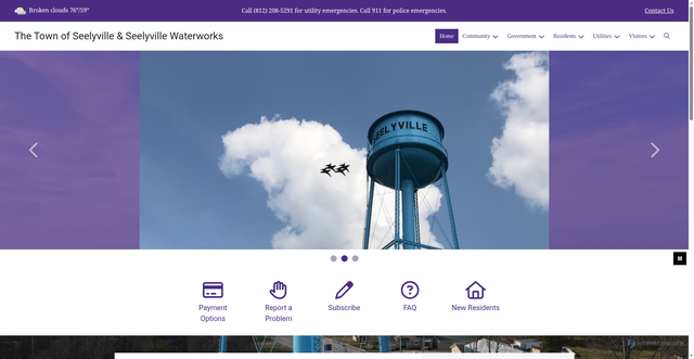 Security scan screenshot of https://seelyville-in.gov/