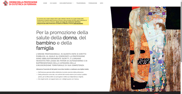 Security scan screenshot of https://www.ostetricheferrara.it/