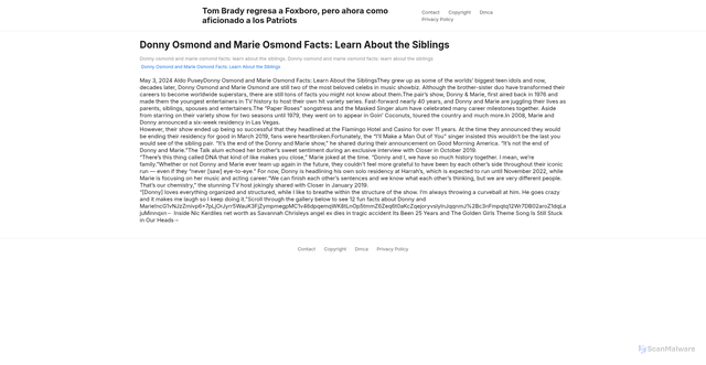 Security scan screenshot of https://legalleganfave-k3t3mx6bzh.edgeone.app/14674-donny-osmond-and-marie-osmond-facts-learn-about-the-siblings.html