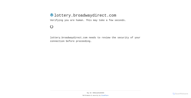 Security scan screenshot of https://lottery.broadwaydirect.com/