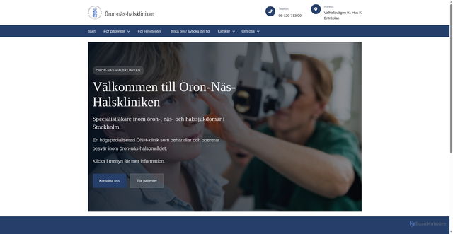 Security scan screenshot of https://xn--ronmottagningen-7sb.se