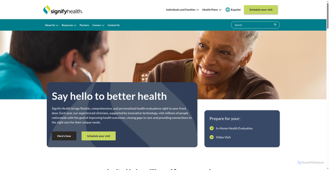 Security scan screenshot of https://signifyhealth.com