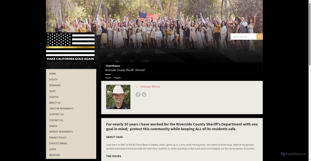 Security scan screenshot of https://makecaliforniagoldagain.com/people/chad-bianco/