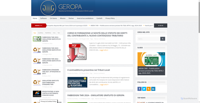 Security scan screenshot of https://www.geropa.it/