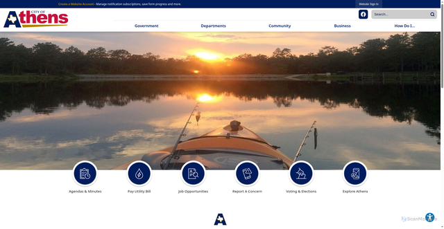 Security scan screenshot of https://athenstx.gov/