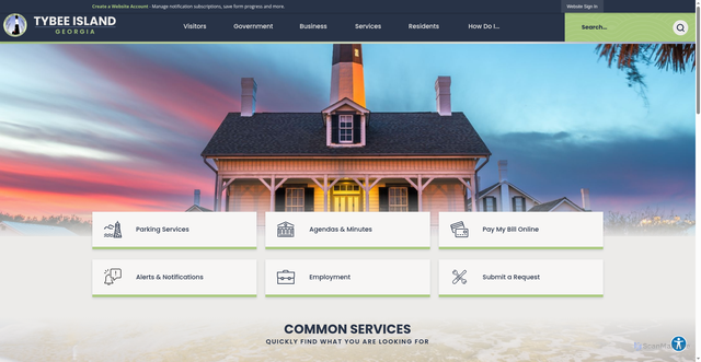 Security scan screenshot of https://www.cityoftybee.org/