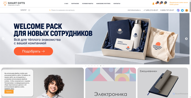 Security scan screenshot of https://silvermedia.ru