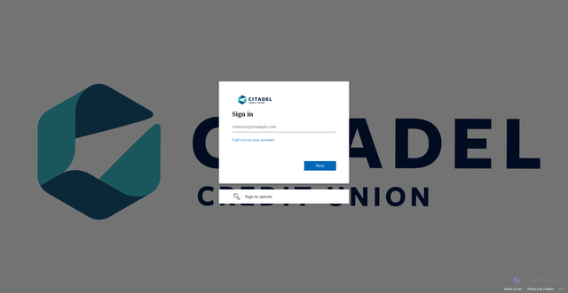 Security scan screenshot of https://cfcu.secretservercloud.com