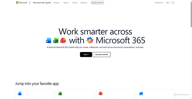Security scan screenshot of https://onenote.officeapps.live.com