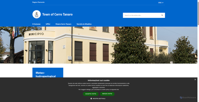 Security scan screenshot of https://www.comune.cerrotanaro.at.it