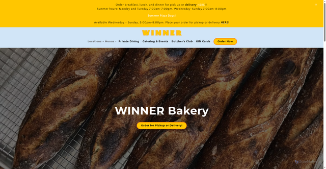Security scan screenshot of https://www.winner.nyc/location/winner-bakery/