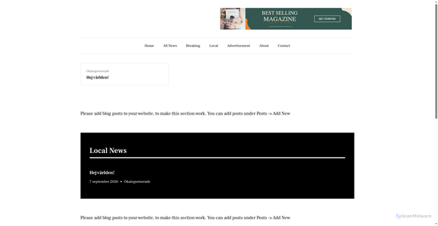 Security scan screenshot of https://e-sson.se