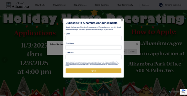 Security scan screenshot of https://alhambraca.gov/