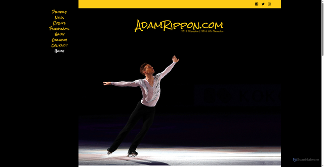 Security scan screenshot of https://adamrippon.figureskatersonline.com/