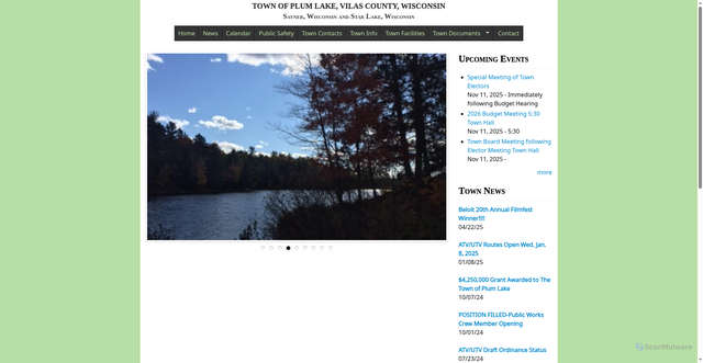 Security scan screenshot of https://www.plumlakewi.gov/