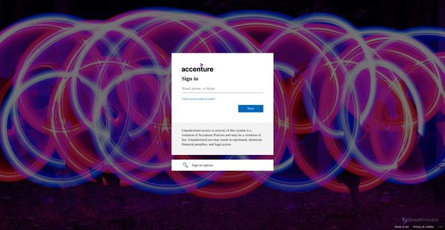 Security scan screenshot of https://search.accenture.com