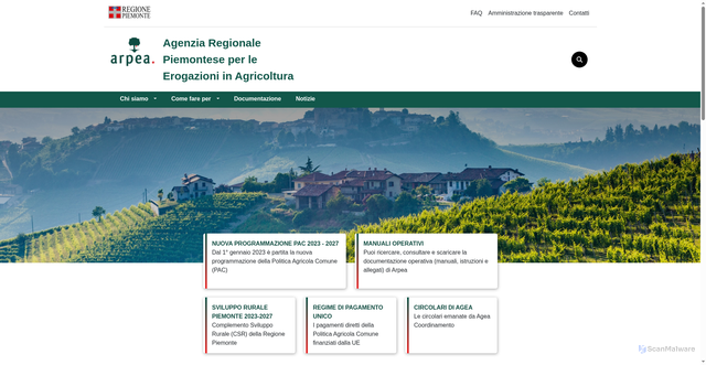 Security scan screenshot of https://www.arpea.piemonte.it/