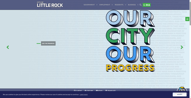 Security scan screenshot of https://www.littlerock.gov/