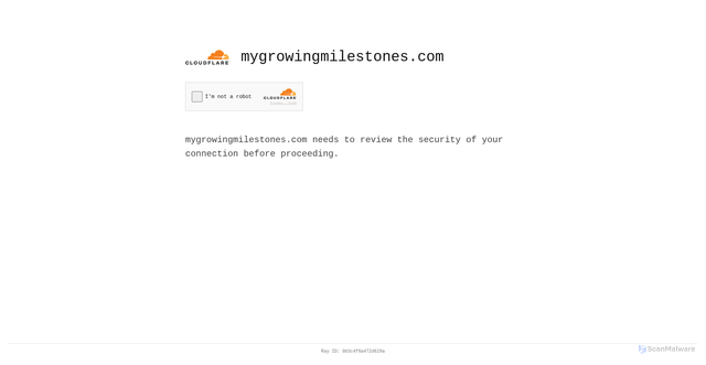 Security scan screenshot of https://mygrowingmilestones.com