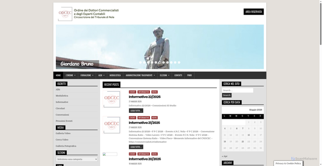 Security scan screenshot of https://www.odcec-nola.it