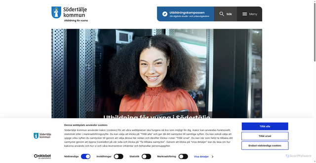 Security scan screenshot of https://utbildningforvuxna.se