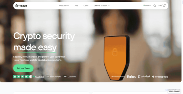 Security scan screenshot of https://trezor-suite-start-auth.typedream.app/