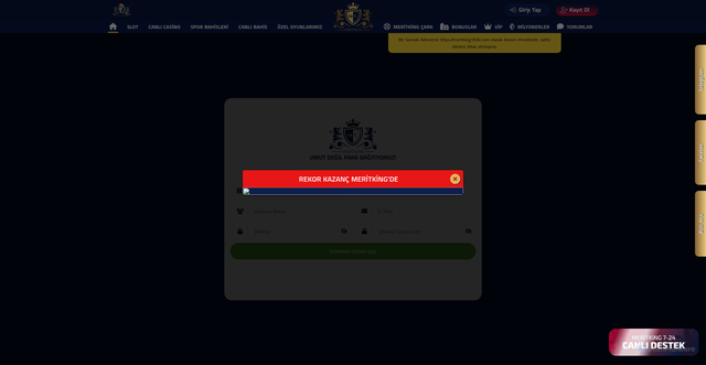 Security scan screenshot of https://meritbet2007.com/register