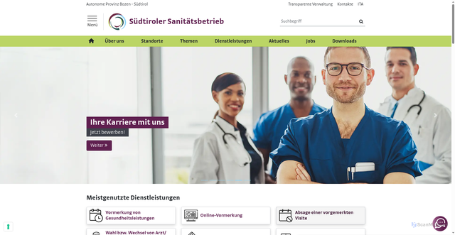 Security scan screenshot of https://www.sabes.it/