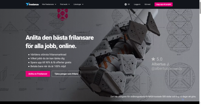 Security scan screenshot of https://freelancer.se