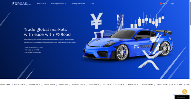 Security scan screenshot of https://fxroad.com