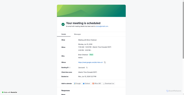 Security scan screenshot of https://book.greenpumpenergy.com/booking/3wnrwm6