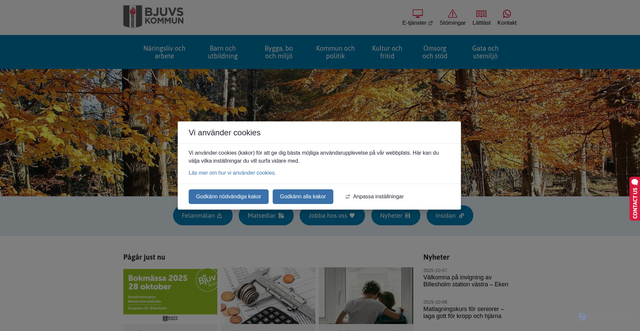 Security scan screenshot of https://www.bjuv.se/