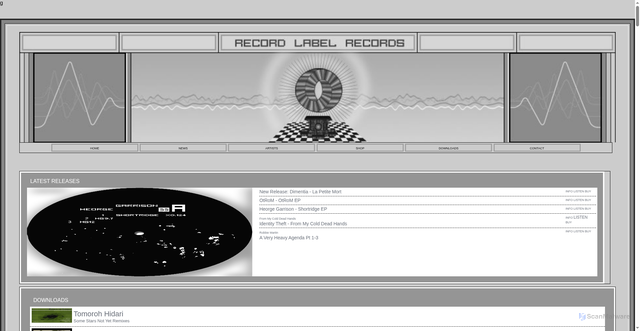 Security scan screenshot of https://recordlabelrecords.org