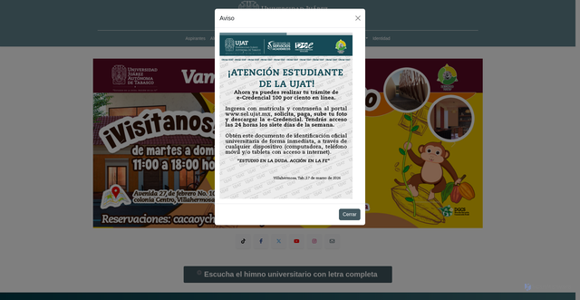 Security scan screenshot of https://ujat.mx