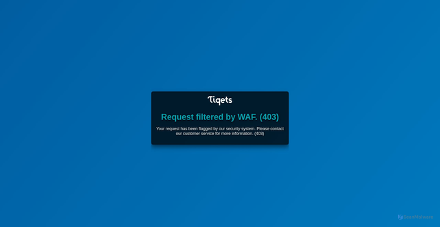 Security scan screenshot of https://widgets.tiqets.com