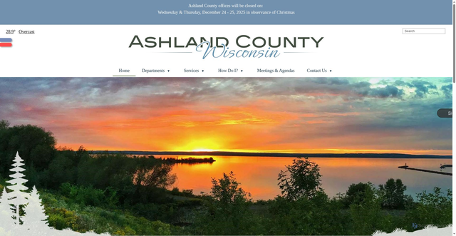 Security scan screenshot of https://ashlandcountywi.gov/