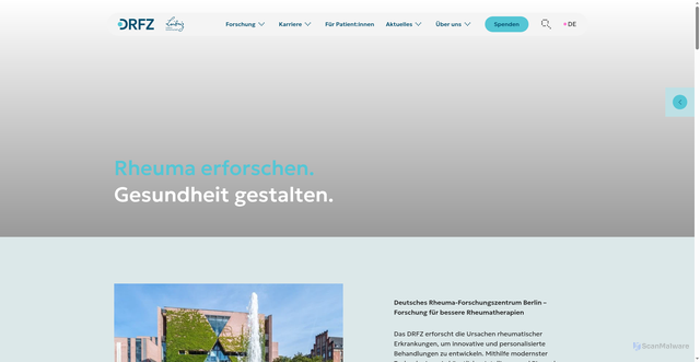 Security scan screenshot of https://www.drfz.de/