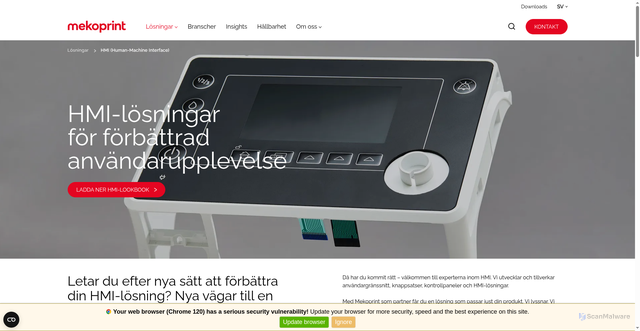 Security scan screenshot of https://seritronic.se