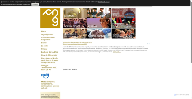 Security scan screenshot of https://www.geopistoia.it/