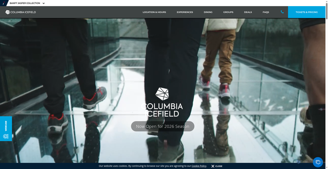 Security scan screenshot of https://www.banffjaspercollection.com/attractions/columbia-icefield-skywalk/