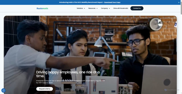 Security scan screenshot of https://routematic.com