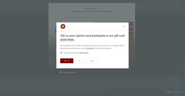 Security scan screenshot of https://www.pup.edu.ph/