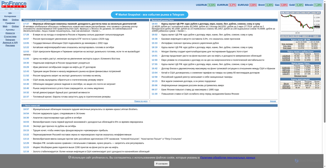 Security scan screenshot of https://www.profinance.ru