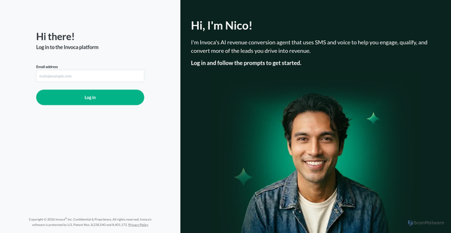 Security scan screenshot of https://eu.invoca.net