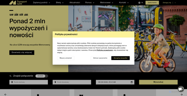 Security scan screenshot of https://transportgzm.pl