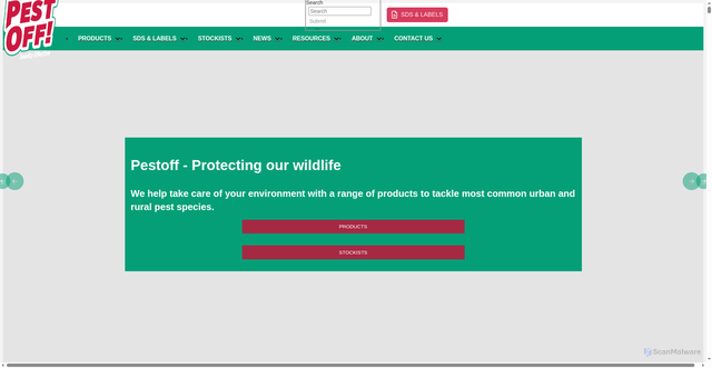 Security scan screenshot of https://pestoff.co.nz/
