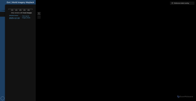 Security scan screenshot of https://wayback.maptiles.arcgis.com